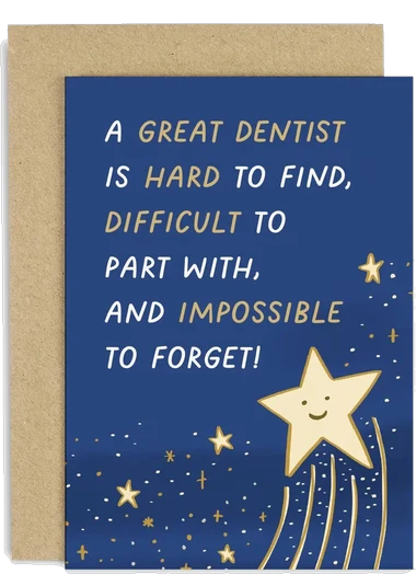 Great Dentist Card for the Star of Your Smile